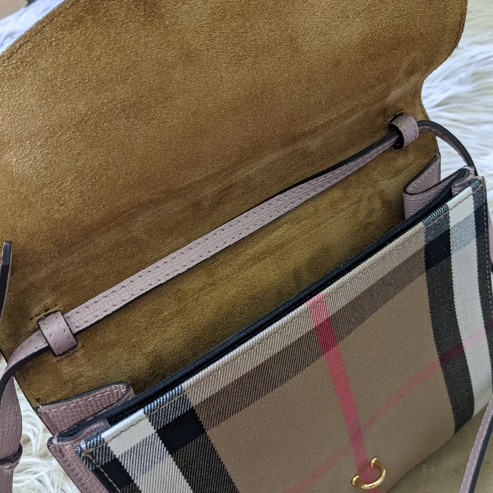 Burberry Small Macken House Check Crossbody Pink - Picture 2 of 3